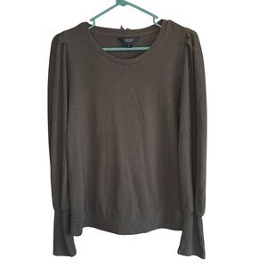 3/$20 Simply Vera Vera Wang Dark Green Textured Long Sleeve Top